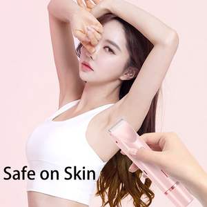 Rasoir double tête pour femme, utilisation humide et sèche, étanche IPX7, tondeuse bikini pour le corps et le visage, lot de 2, utilisation humide/sèche - Product Image 4