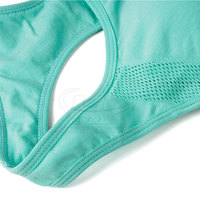 Soutien-gorge de sport quotidien pour femme, sans armatures, respirant, tricoté, uni, écologique, bretelles réglables, maintien élevé, matière durable