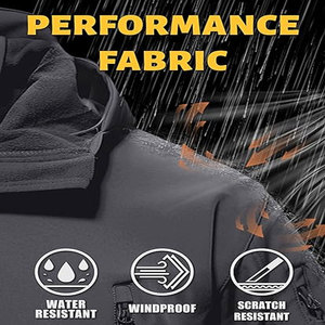 Factory Customized Men Vintage Winter Denim Softshell <b>Jacket</b> Stand Front Heather <b>Grey</b> Micro Fleece Eco-Friendly Comfortable High - Product Image 2