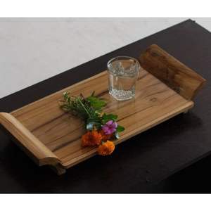 ถาดไม้อะคาเซียธรรมชาติทรงสี่เหลี่ยมทันสมัยสำหรับใช้ในบ้านถาดไม้สำหรับตกแต่งขนมผลไม้อาหารโลโก้ตามสั่ง - Product Image 3