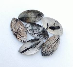 Natural Multicolor AAA + Lavira Rutile Marquise cabujón piedras preciosas sueltas varios tamaños parte posterior plana calibrado para venta al por mayor - Product Image 1