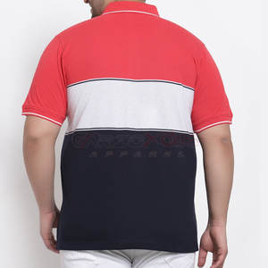 Camiseta Polo de Gran Tamaño con Bloqueo de Color Retro y Material de Mezcla de Algodón Suave, Camisa Polo de Ajuste Relajado para Hombre - Product Image 4