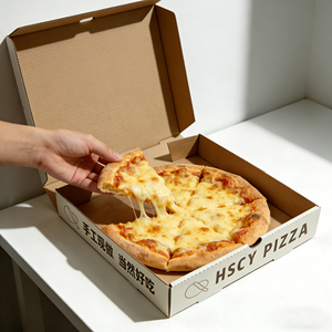 Cajas de Pizza de Cartón Corrugado Impresas Personalizadas al por Mayor, Cajas de Pizza de Papel Kraft para Llevar de Grado Alimenticio - Product Image 6