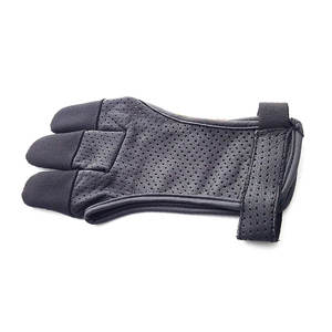 Gant de tir à l'arc en cuir durable pour le tir à l'arc classique et à l'arc long Protection à trois doigts avec sangle réglable et ajustement confortable - Product Image 6