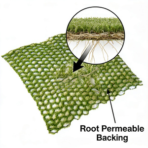 Césped <span class=keywords><strong>Sintético</strong></span> Reforzado de Alta Resistencia, Sistema de Césped Natural Híbrido Tejido, Estructura Integrada sin Pegamento para Campos de Golf y Fútbol - Product Image 1