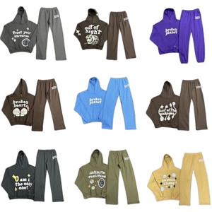 ชุดวอร์มผ้าฟลีซสำหรับผู้ชายชุดวอร์มพิมพ์ลายพัฟแบบกำหนดเองชุดวอร์มสำหรับใส่วิ่ง - Product Image 5