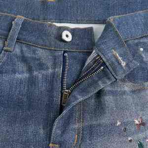 กางเกงยีนส์ผ้าเดนิมของผู้ชายกางเกงยีนส์บางพอดีตัวเอวกลางตรงระบายอากาศได้ดีกางเกงยีนส์สไตล์สตรีทแวร์ฤดูร้อน - Product Image 6