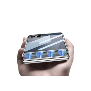 เคสพรีเมียมสีเงินสำหรับ Galaxy Z Flip 7 ดีไซน์ใส พร้อมขาตั้ง Zore Lego ป้องกันกล้อง ผลิตจากยางซิลิโคนโปร่งแสง - Product Image 4