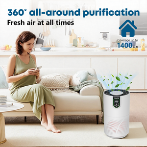 Purificador de Aire Cobectal con Modo Automático para el Hogar, Aromaterapia, Pantalla PM2.5, Modo de Sueño, Eliminación de Polvo y Humo, Pelo de Mascotas, Grado H13, Portátil - Product Image 4