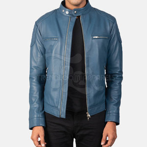 Veste en cuir de vache pour homme, vente chaude, logo sur le devant, séchage rapide, écologique, légère, coupe-vent - Product Image 1