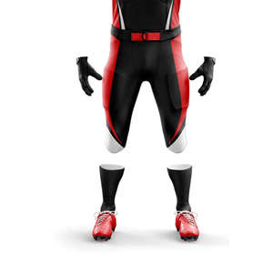 Uniformes de fútbol americano para jóvenes personalizados, uniformes de fútbol bordados y sublimados de sarga de aparejos y conjuntos de pantalones de fútbol - Product Image 6