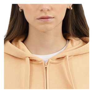Vente en gros de vêtements de jogging d'hiver décontractés à manches longues avec logo personnalisé/sweats à capuche zippés en tissu polyester pour femmes - Product Image 4