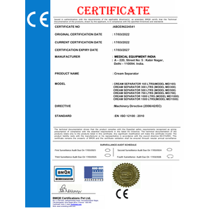 Separador de Crema de Leche de Acero Inoxidable de Alta Capacidad de 1000 Litros, Certificado ISO 13485, Calidad Industrial del Sudeste Asiático, Venta al por Mayor B2B - Product Image 4