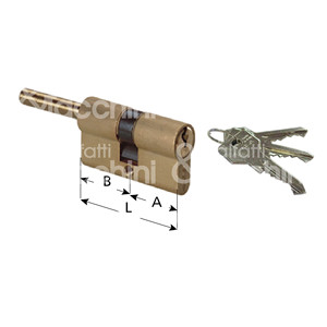 ลูกบิด C2000รูปทรงกระบอกพร้อมก้านซาติน65มม. ก้านปรับขนาดได้ - Product Image 1