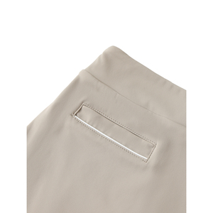 High-Waist Flared A-Line Knit <b>Skirt</b> with Pockets Breathable Plus Size Denim Cotton Chiffon Embroidered - Product Image 4