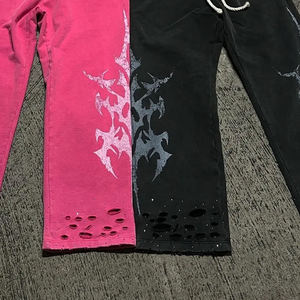 Pantalon de jogging imprimé délavé à l'acide pour hommes Meilleur pantalon baggy évasé surdimensionné en tissu de coton PAR AMAZING INDUSTRIES - Product Image 6