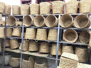 Panier de jacinthe d'eau plateau de tissage plateau de panier tissé pour salle de bain organisation de haute qualité en gros - Product Image 5