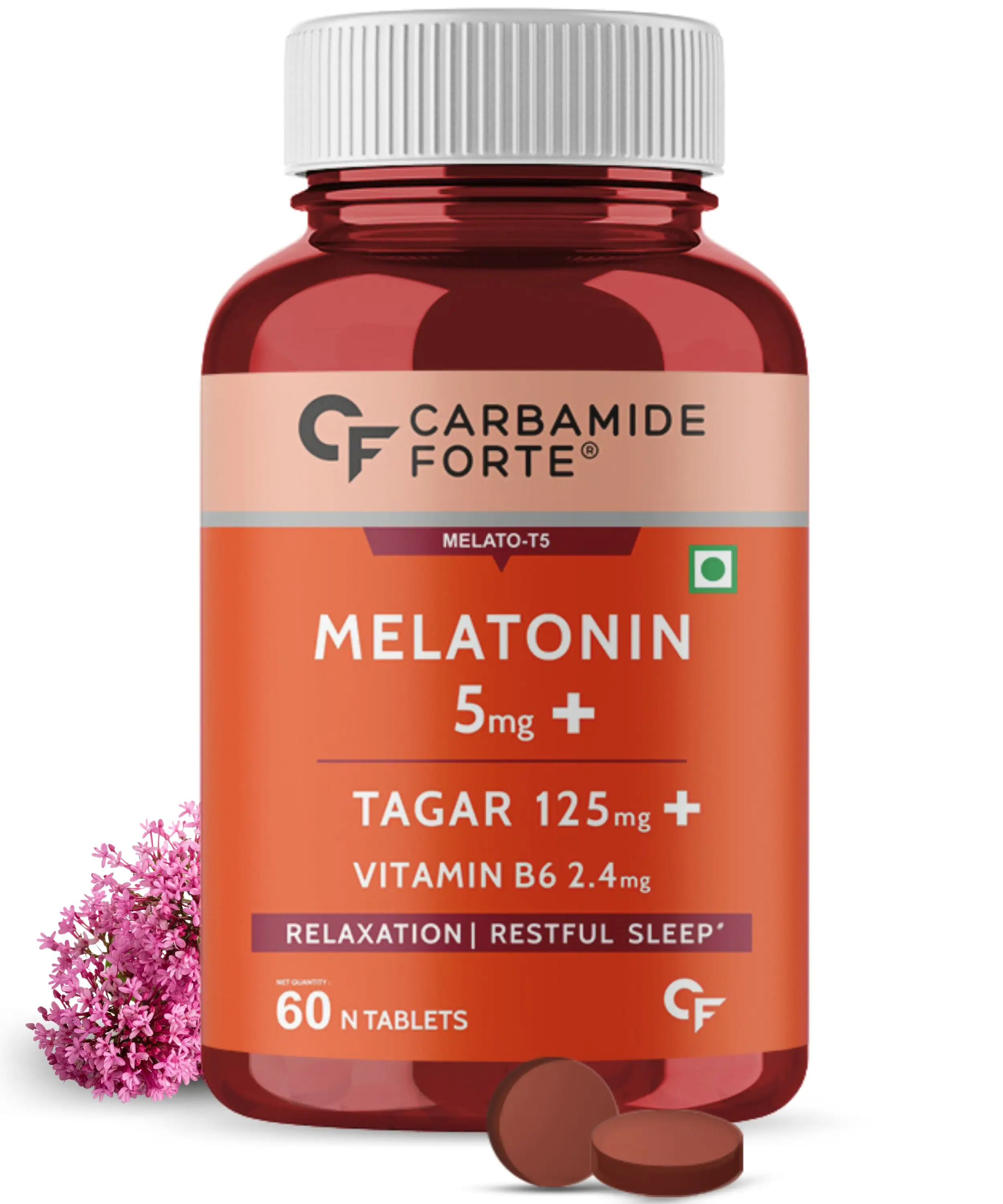 Melatonin 5mg with Tagara Sleep Supplement to Improve Sleep quality, Stress Relief Sleeping Pills Advanced Melatonin Tablets