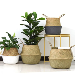 Panier de rangement en jonc de mer tissé à la main couleur personnalisée directement du fabricant du Vietnam - Product Image 4