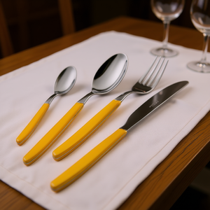 Ensemble de couverts de table en acier inoxydable chromé poli 24 pièces P13BCM 13 Eme pour services de table - Product Image 3