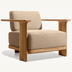 Muebles de sofá para uso en exteriores en la terraza o en el patio trasero de su residencia, estilo moderno hecho de madera de teca. - Product Image 2