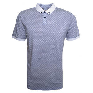 Hombres personalizados para camisas 100% algodón piqué tela secado rápido bordado Color sólido diseño en blanco de alta calidad - Product Image 6