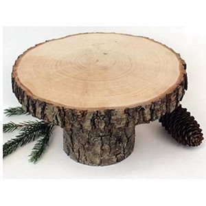 Support à gâteau en bois forme ronde pour taille d'hôtel taille personnalisée support à Dessert à un étage plateau de service charcuterie pâtisserie - Product Image 6