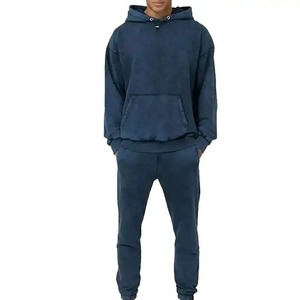 2023 Winter Season Custom Logo <b>Pullover</b> Hoodies 100% Cotton Heavyweight Acid Wash Hoodie <b>Men</b> Washed Hoodies - Product Image 2