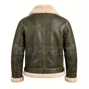Comfortable <b>Men</b> <b>Shearling</b> Winter <b>Jacket</b> Breathable <b>Shearling</b> <b>Jacket</b> Sustainable <b>Shearling</b> <b>Jacket</b> - Product Image 2