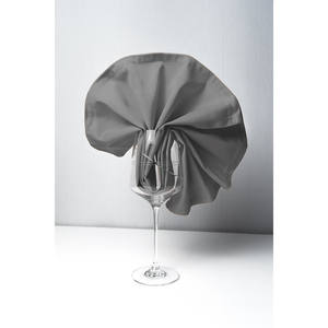 Serviette en tissu satiné bleu 54x54cm 100% polyester B2B - Product Image 3