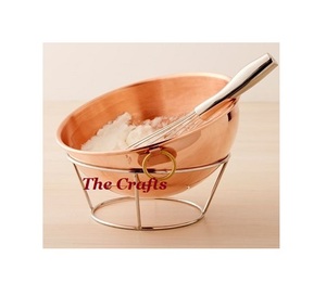 Juego de 2 cuencos de cobre hechos a mano de diferentes formas y tamaños para servir, cuencos de chocolate para bodas, hogar y uso en hoteles - Product Image 3