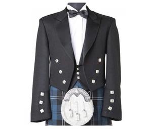 Material de calidad superior hecho para hombre Prince Charlie chaqueta y chaleco nuevos Hombres Calientes escocés personalizado Prince Charlie chaqueta - Product Image 3