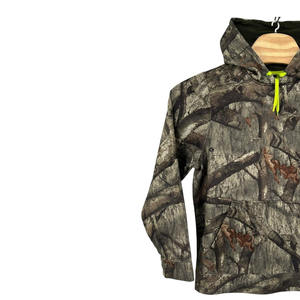 Lightweight <b>Hooded</b> jungle Camo Print <b>Shirt</b> Waterproof Soft Shell Performance Workout for Adults - Product Image 2