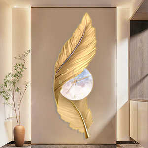 Reloj de Pared LED Golden Feather Splendor de 5x1.5 Pies, Eléctrico, Decoración de Pared Elegante - Product Image 2