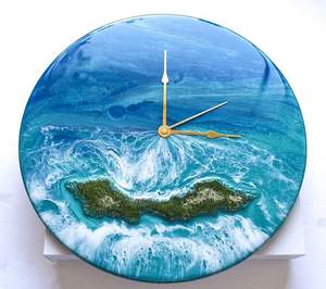 RÉSUMÉ Résine Époxy Horloge Murale Résine Époxy Salon meilleur qulatiye Meubles Décor À La Maison Horloge Murale Personnalisé meilleur - Product Image 6