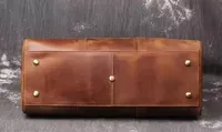 Bolsos de cuero genuino para viaje, bolsas de cuero de alta calidad, casuales, a la moda, para weekender duffle
