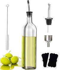 Atlas Network Model 034 Leak-Proof <b>Cork</b> <b>Glass</b> Oil & Vinegar Dispenser <b>Bottle</b> <b>with</b> Silicon Funnel and Dropper Sealing Type - Product Image 5