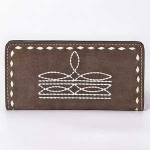 กระเป๋าคลัทช์หนังนิ่มสีน้ำตาลแบบมีซิปสไตล์โบฮีเมียนลายดอกไม้พู่ห้อยสำหรับฤดูใบไม้ร่วง - Product Image 2