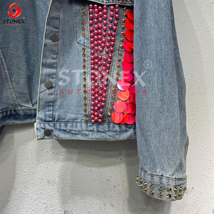 New Arrival Latest Design <b>Rhinestone</b> <b>Jacket</b> for Women Denim <b>Jacket</b> High Quality Women Jean <b>Jacket</b> - Product Image 4