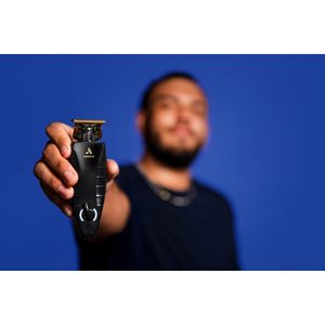 Tondeuse à barbe électrique sans fil professionnelle au lithium-ion, étanche IPX7, lame en acier inoxydable avec support de charge, noir - Product Image 5