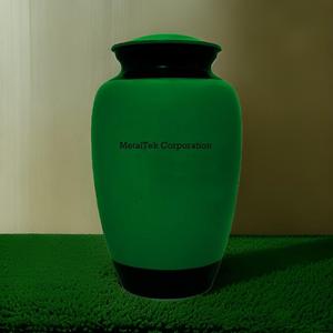 Classique double couleur basilic vert et noir bordure crémation urne en gros adulte mémorial cendres pot de stockage pour cérémonie funéraire - Product Image 5