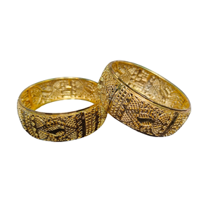 Bracelets nouvellement arrivés avec des bracelets à la mode de forme ronde plaqués or 22CT à vendre par les exportateurs indiens - Product Image 1