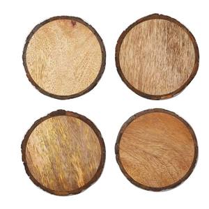 Posavasos de té con acabado personalizado para artículos de cocina, Juego de 4 posavasos de forma redonda con diseño personalizado - Product Image 1