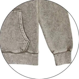 Vente en gros de sweats à capuche délavés à l'acide de qualité supérieure pour hommes logo personnalisé sweats à capuche tricotés et respirants délavés à l'acide pour hommes logo personnalisé - Product Image 4