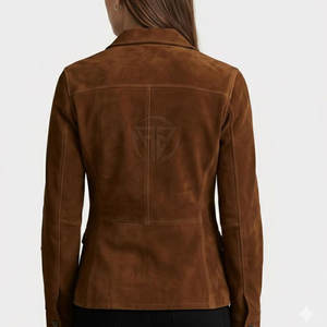 Veste en daim pour femmes moderne, design haut de gamme, apparence élégante, toucher doux, légère, écologique, vêtement d'extérieur d'hiver - Product Image 4