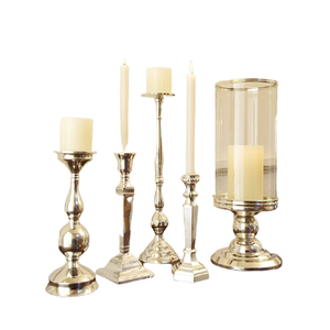 เชิงเทียนอลูมิเนียมสีเงินพร้อมเชิงเทียน3ขนาด - Product Image 6