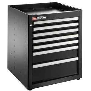 Gabinete de Herramientas Facom de Base Simple con 7 Cajones, Color Negro - Product Image 1