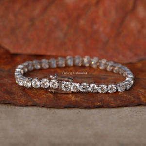 สร้อยข้อมือเทนนิสเพชรที่ปลูกในแล็บสวยงามเป็นของขวัญวันครบรอบที่สมบูรณ์แบบสำหรับคนที่คุณรัก - Product Image 6