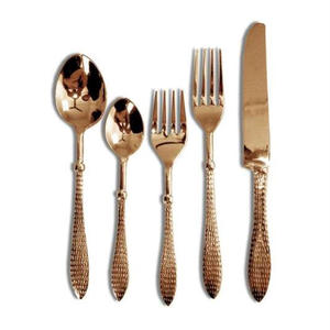 Cubiertos de cobre antiguo al por mayor de diseño moderno, juego de cubiertos de suministro directo del fabricante para compradores a granel - Product Image 1