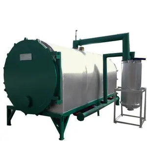 coconut shell charcoal air flow continuous carbonization furnace